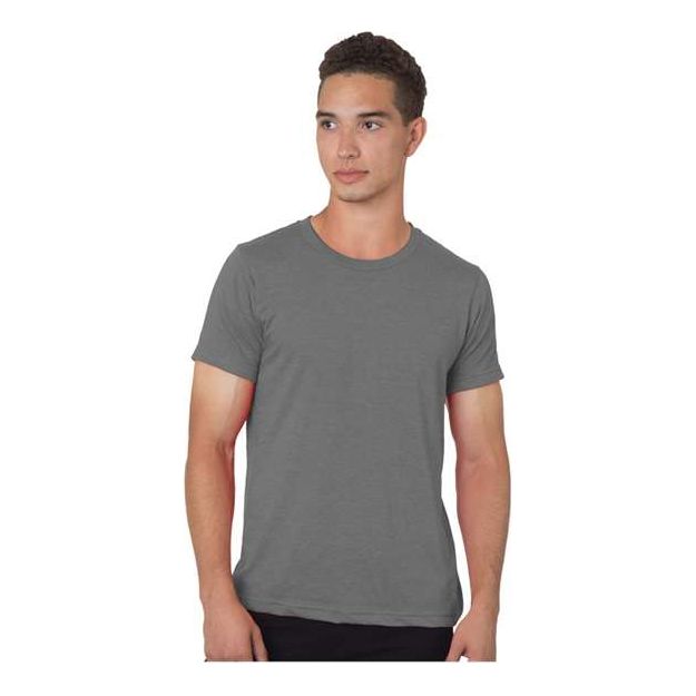 Bayside Unisex 50/50 Fine Jersey T-Shirt - Bayside 9510 Heather Charcoal XS Short Sleeve T-Shirts