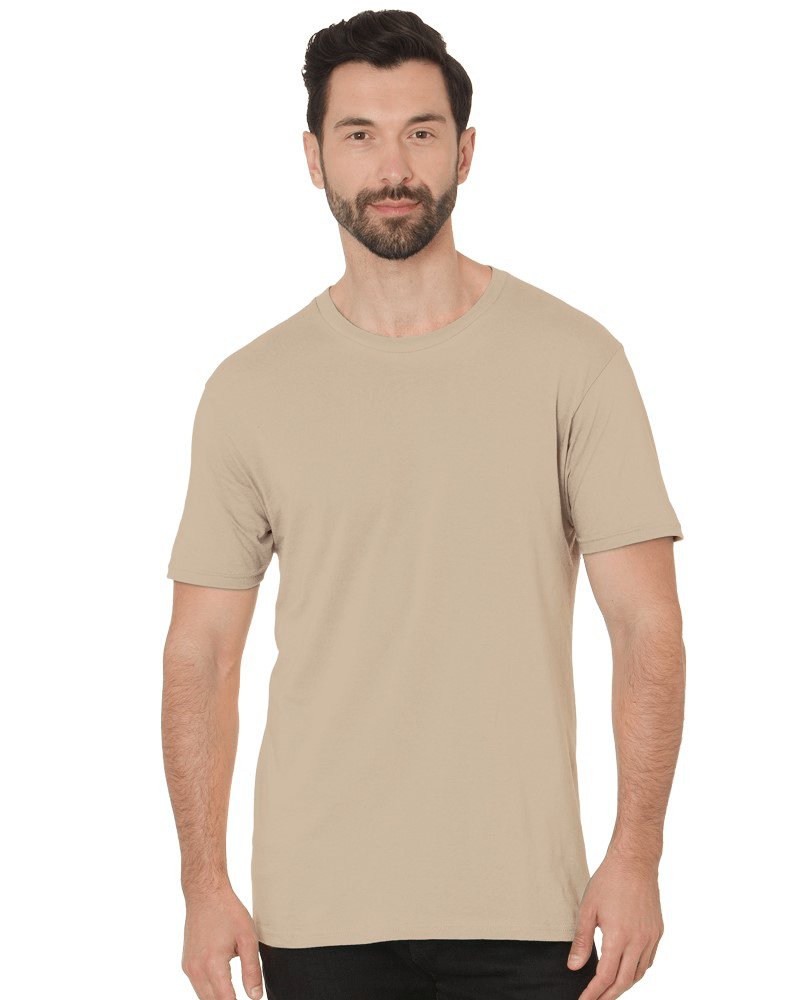 Bayside Unisex Fine Jersey T-Shirt - Khaki - Bayside 9500 Khaki S Short Sleeve T-Shirts