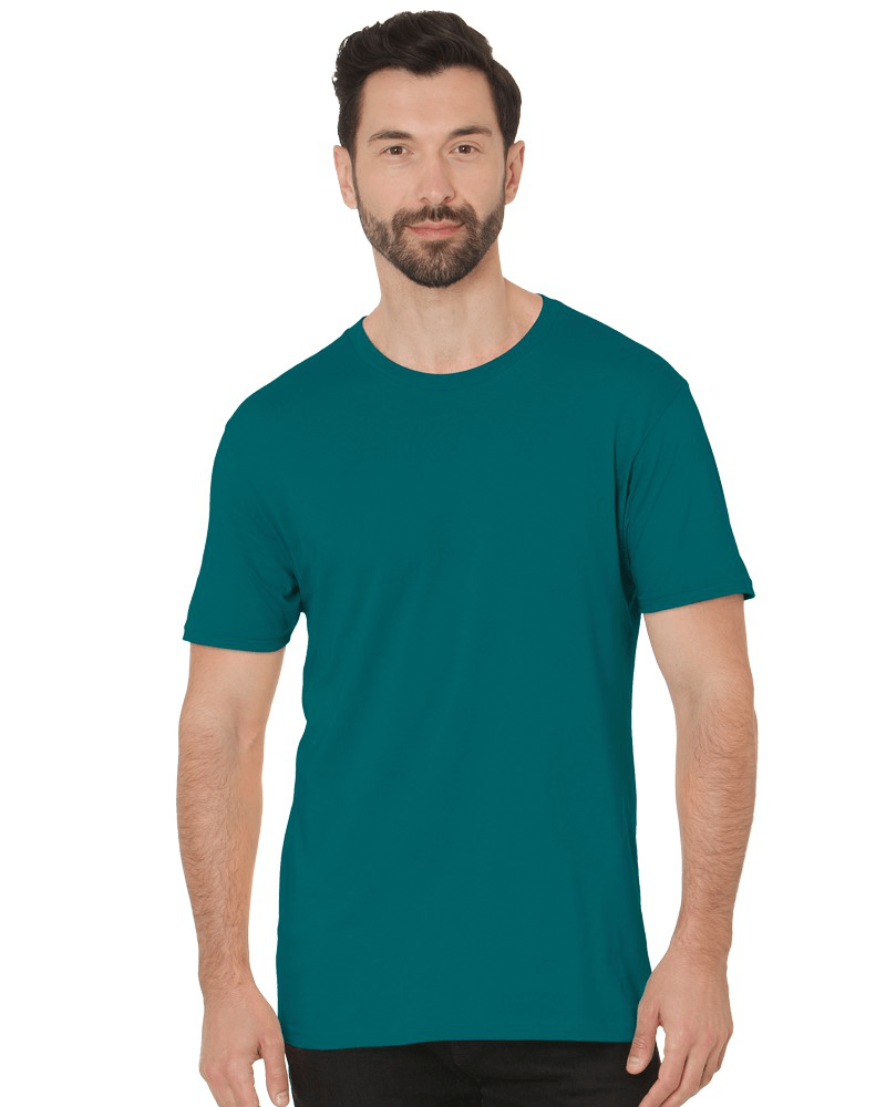 Bayside Unisex Fine Jersey T-Shirt - Teal - Bayside 9500 Teal S Short Sleeve T-Shirts