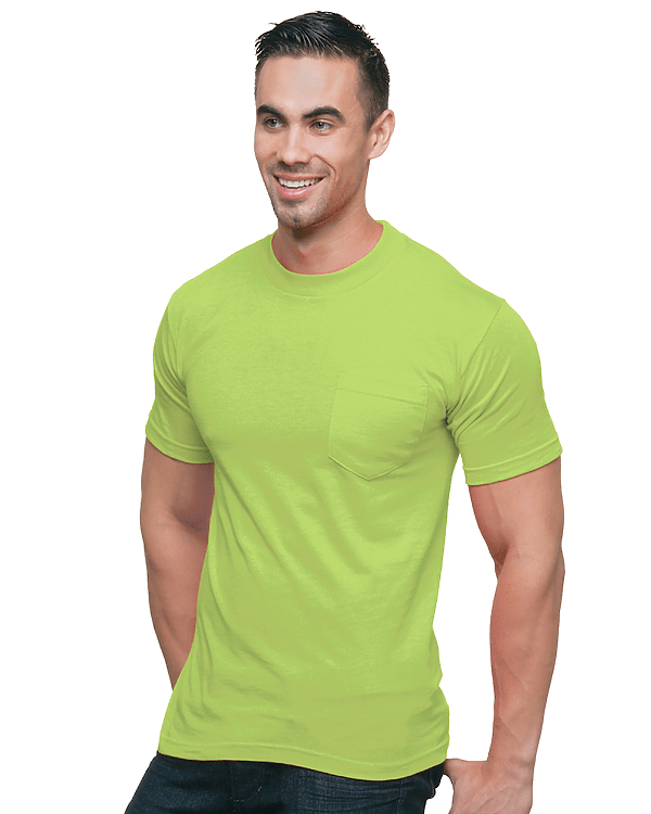 Bayside Unisex Union - Made Pocket T-Shirt - Bayside 3015 Forest Green S Short Sleeve T-Shirts