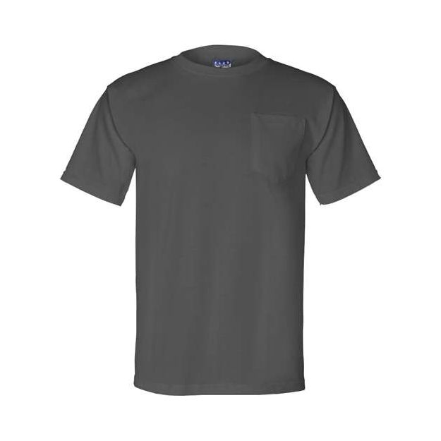 Bayside Unisex Union - Made Pocket T-Shirt - Bayside 3015 White S Short Sleeve T-Shirts