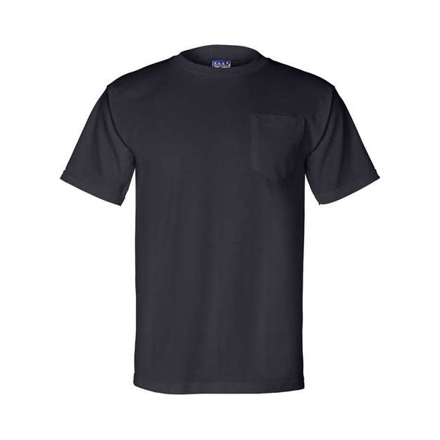 Bayside Unisex Union - Made Pocket T-Shirt - Bayside 3015 White S Short Sleeve T-Shirts