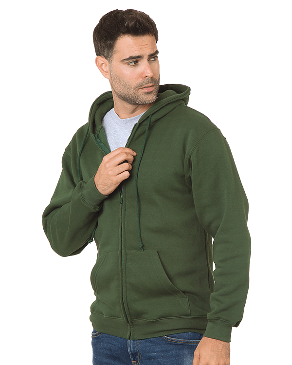 Bayside Unisex USA - Made Full - Zip Hooded Sweatshirt - Bayside 900 Hunter Green S Zip Hoodies