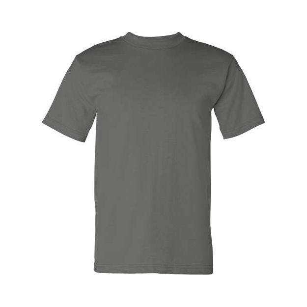 Bayside Unisex USA - Made Heavyweight T-Shirt - Charcoal - Bayside 5100 Charcoal S Short Sleeve T-Shirts