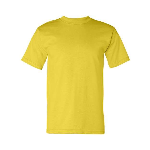 Bayside Unisex USA - Made Heavyweight T-Shirt - Pacific Yellow - Bayside 5100 Pacific Yellow S Short Sleeve T-Shirts
