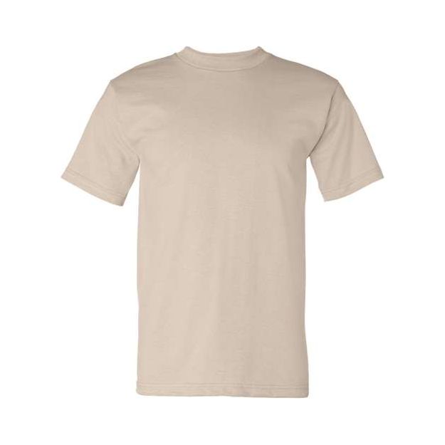 Bayside Unisex USA - Made Heavyweight T-Shirt - Sand - Bayside 5100 Sand S Short Sleeve T-Shirts