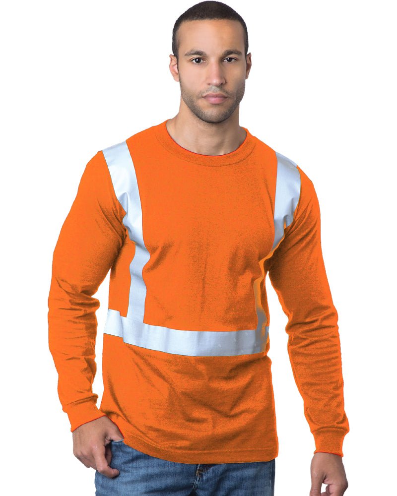 Bayside Unisex USA - Made High Visibility T-Shirt - Orange - Bayside 3751 Orange S Short Sleeve T-Shirts