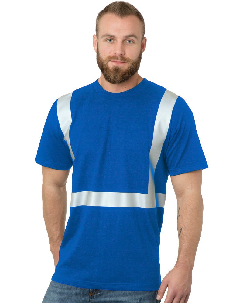 Bayside Unisex USA - Made High Visibility T-Shirt - Royal Blue - Bayside 3751 Royal Blue S Short Sleeve T-Shirts