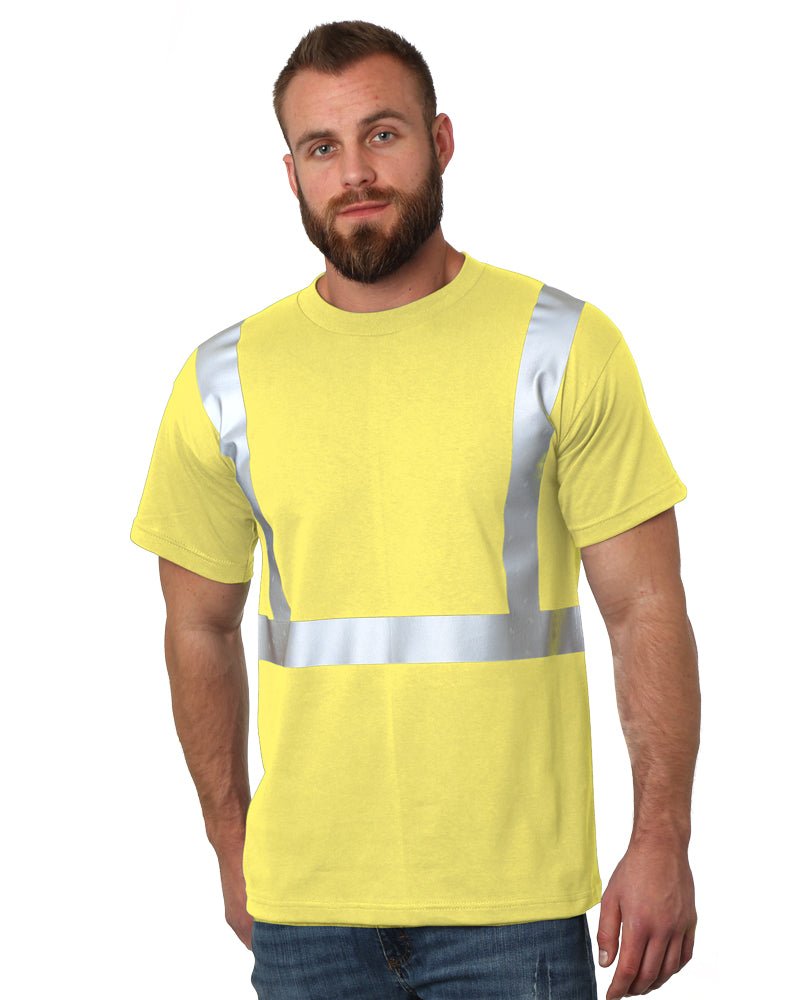 Bayside Unisex USA - Made High Visibility T-Shirt - Yellow - Bayside 3751 Yellow S Short Sleeve T-Shirts