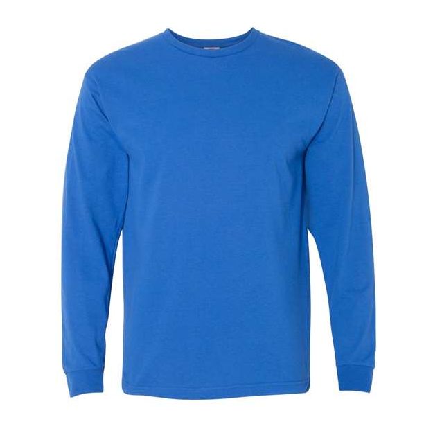 Bayside Unisex USA - Made Long Sleeve T-Shirt - Bayside 5060 White S Long Sleeve T-Shirts