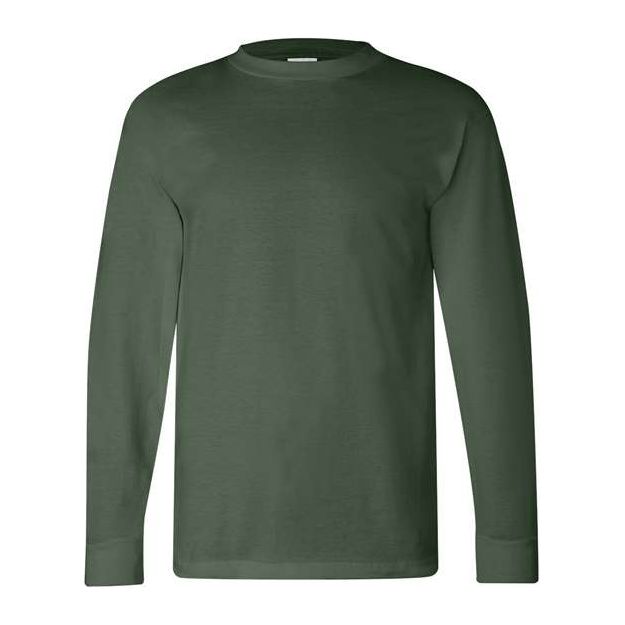 Bayside Unisex USA - Made Long Sleeve T-Shirt - Forest Green - Bayside 6100 Forest Green M Long Sleeve T-Shirts