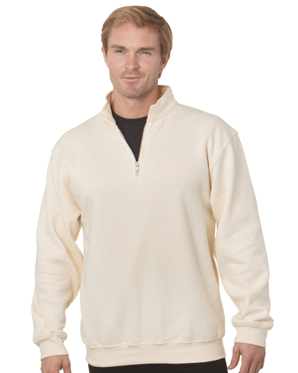 Bayside Unisex USA - Made Quarter - Zip Sweatshirt - Bayside 920 Cream S Zip Hoodies