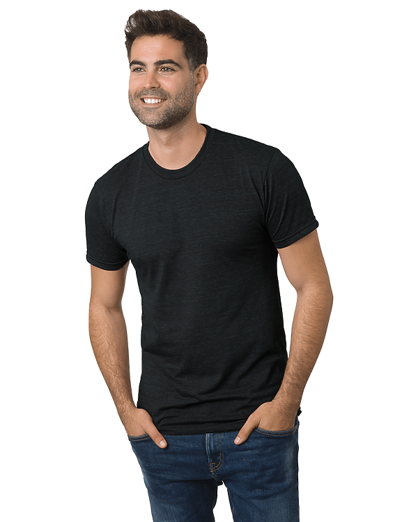 Bayside Unisex USA - Made Triblend T-Shirt - Bayside 5710 Tri Charcoal XS Short Sleeve T-Shirts