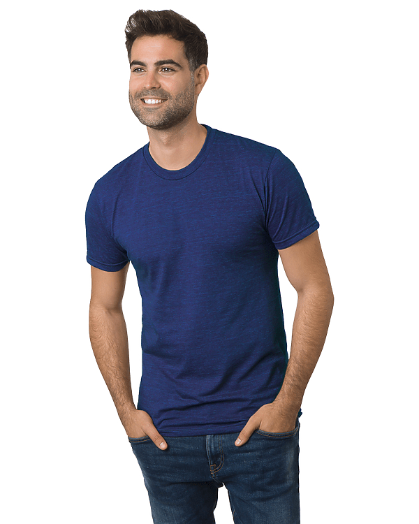 Bayside Unisex USA - Made Triblend T-Shirt - Bayside 5710 Tri Denim XS Short Sleeve T-Shirts