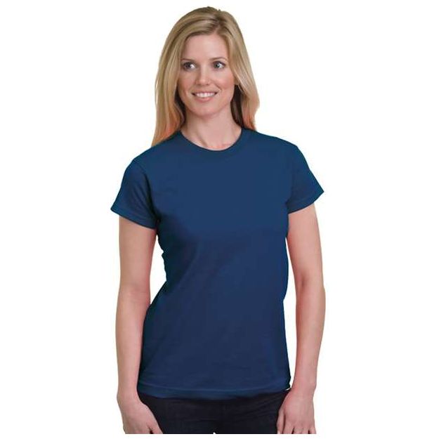 Bayside Women's USA - Made Fine Jersey T-Shirt - Bayside 5850 Navy S Short Sleeve T-Shirts