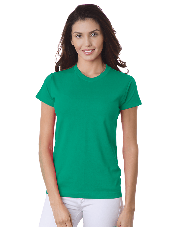 Bayside Women's USA - Made T-Shirt - Bayside 3325 Kelly Green XS Short Sleeve T-Shirts