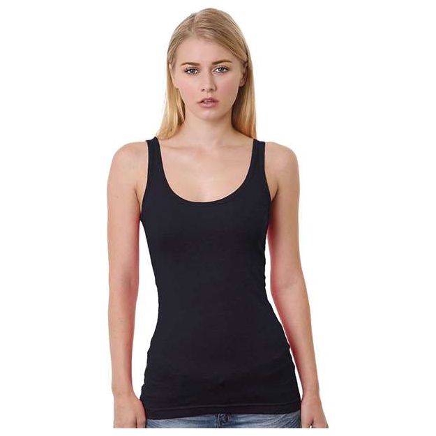 Bayside Women's USA - Made Tank Top - Bayside 3410 Black XS Tank Top