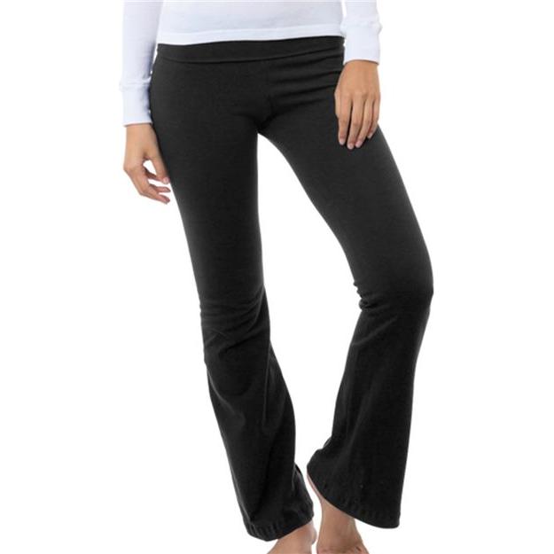 Bayside Women's USA - Made Yoga Pants - Bayside 9050 Black XS