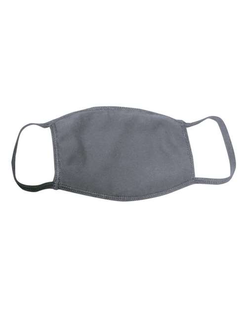 Bayside Youth USA - Made 100% Cotton Face Mask - Bayside 1941 Solid Charcoal OS PK 25