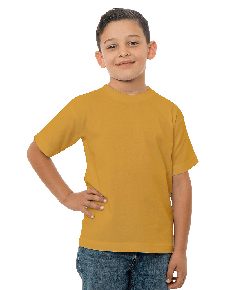Bayside Youth USA - Made T-Shirt - Bayside 4100 Gold XS Short Sleeve T-Shirts