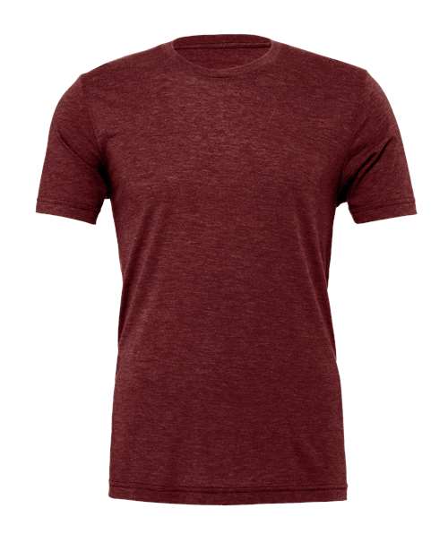 BELLA + CANVAS Triblend Tee - BELLA + CANVAS 3413 Cardinal Triblend XS Short Sleeve T-Shirts