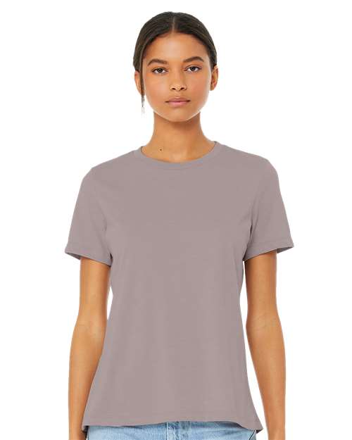 BELLA + CANVAS Women’s Relaxed Fit Heather CVC Tee - BELLA + CANVAS 6400CVC Heather Pink Gravel S Short Sleeve T-Shirts
