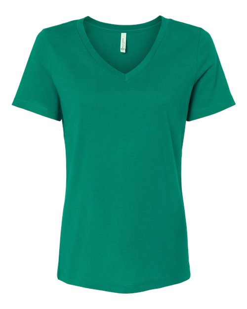 BELLA + CANVAS Women’s Relaxed Jersey V - Neck Tee - BELLA + CANVAS 6405 Kelly S Short Sleeve T-Shirts