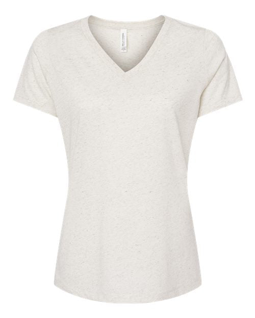 BELLA + CANVAS Women's Relaxed Triblend V - Neck Tee - BELLA + CANVAS 6415 Oatmeal Triblend S Short Sleeve T-Shirts