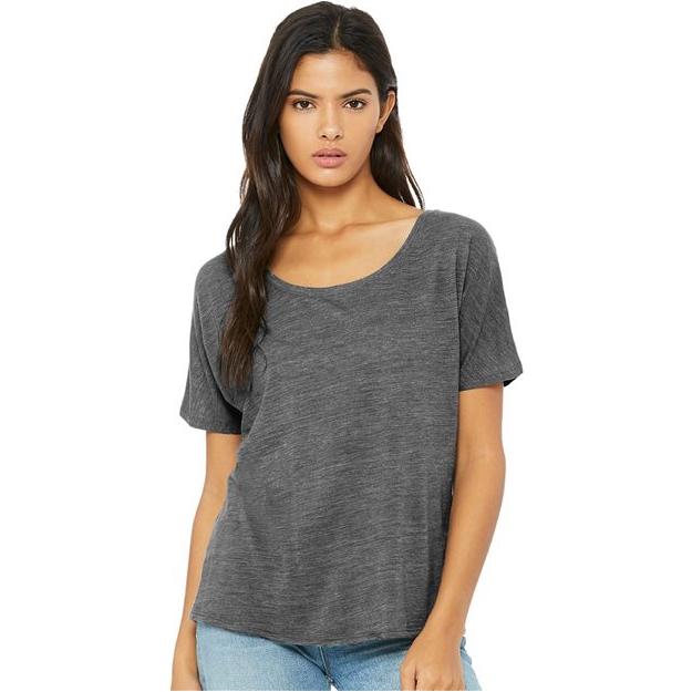 BELLA + CANVAS Women’s Slouchy Tee - BELLA + CANVAS 8816 Black S Short Sleeve T-Shirts