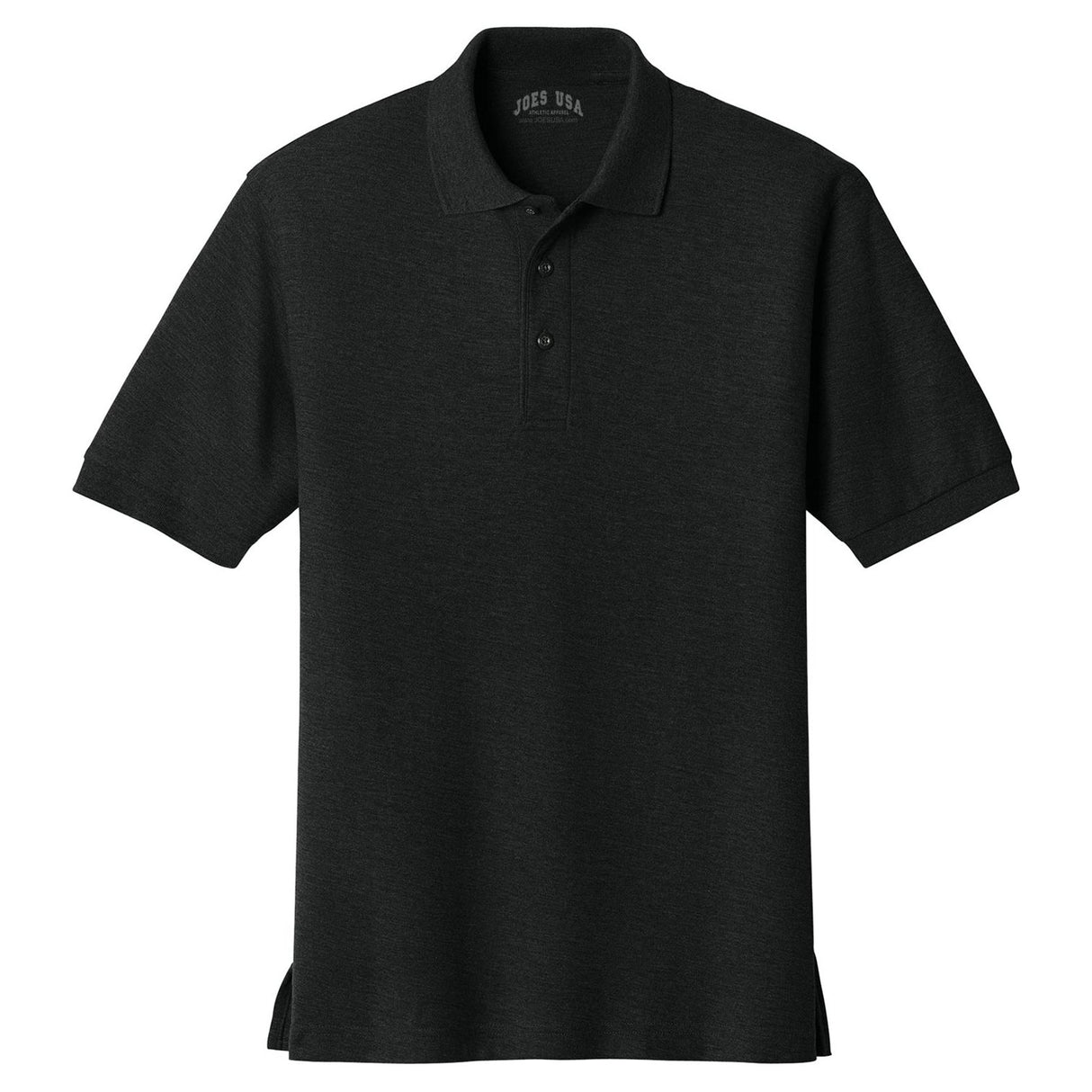 Mens Classic Silk Touch Polo Shirts in 36 Colors and Sizes: XS-6XL-Black Polos/Knits Joe's USA Black X-Small