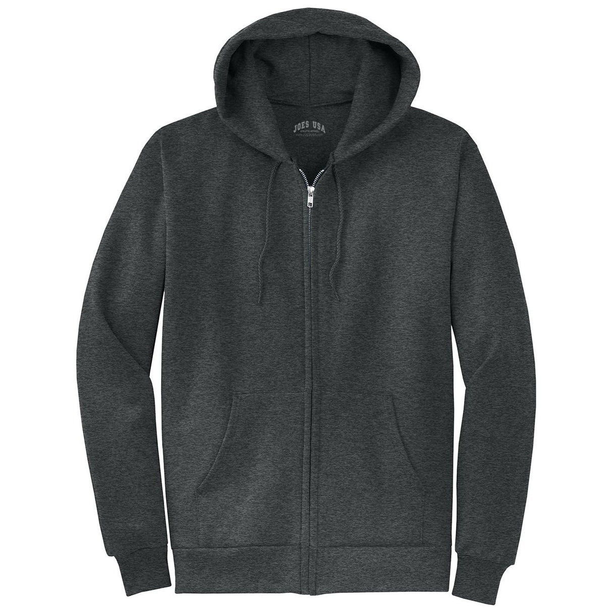 Wholesale Mens Heavy Blend Full-Zip Hooded Sweatshirt-BlackHeather Sweatshirts/Fleece Joe's USA Black Heather S