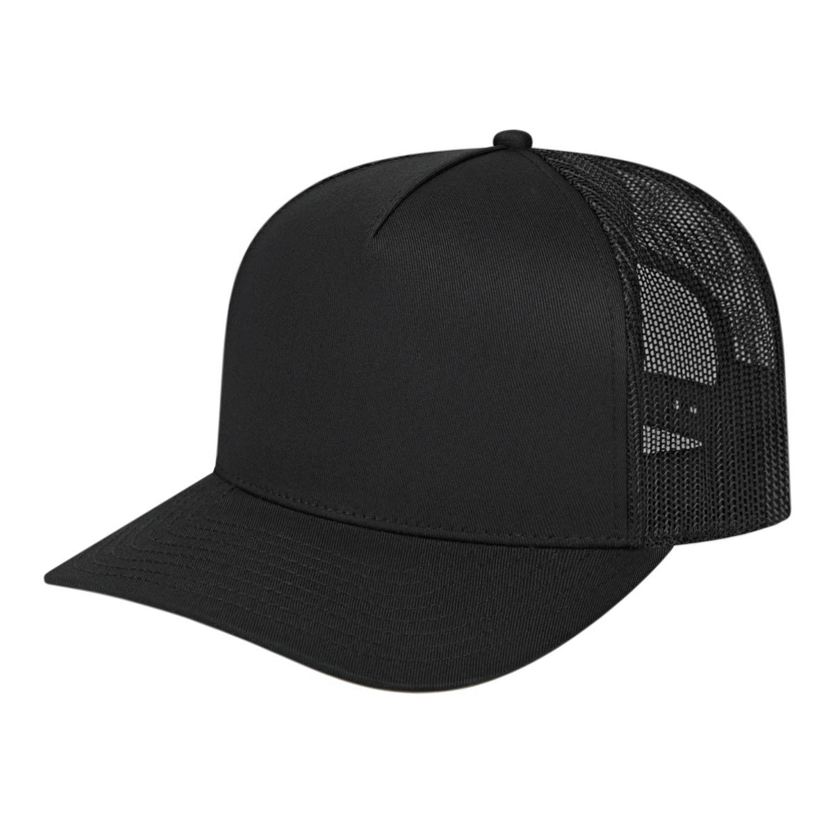 Cap America Classic 5 Panel Trucker i3039 Black Standard
