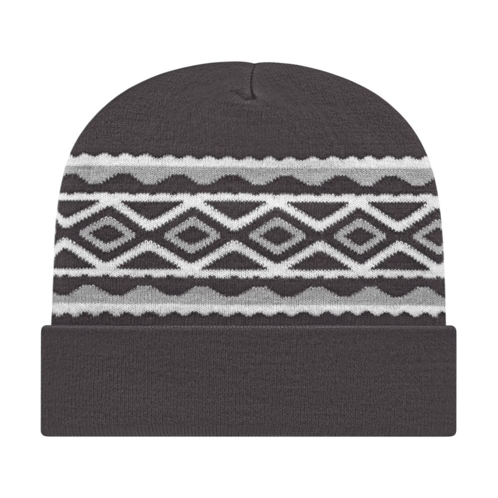 Cap America Diamond Pattern Knit Cap with Cuff RKD12 Maroon Standard