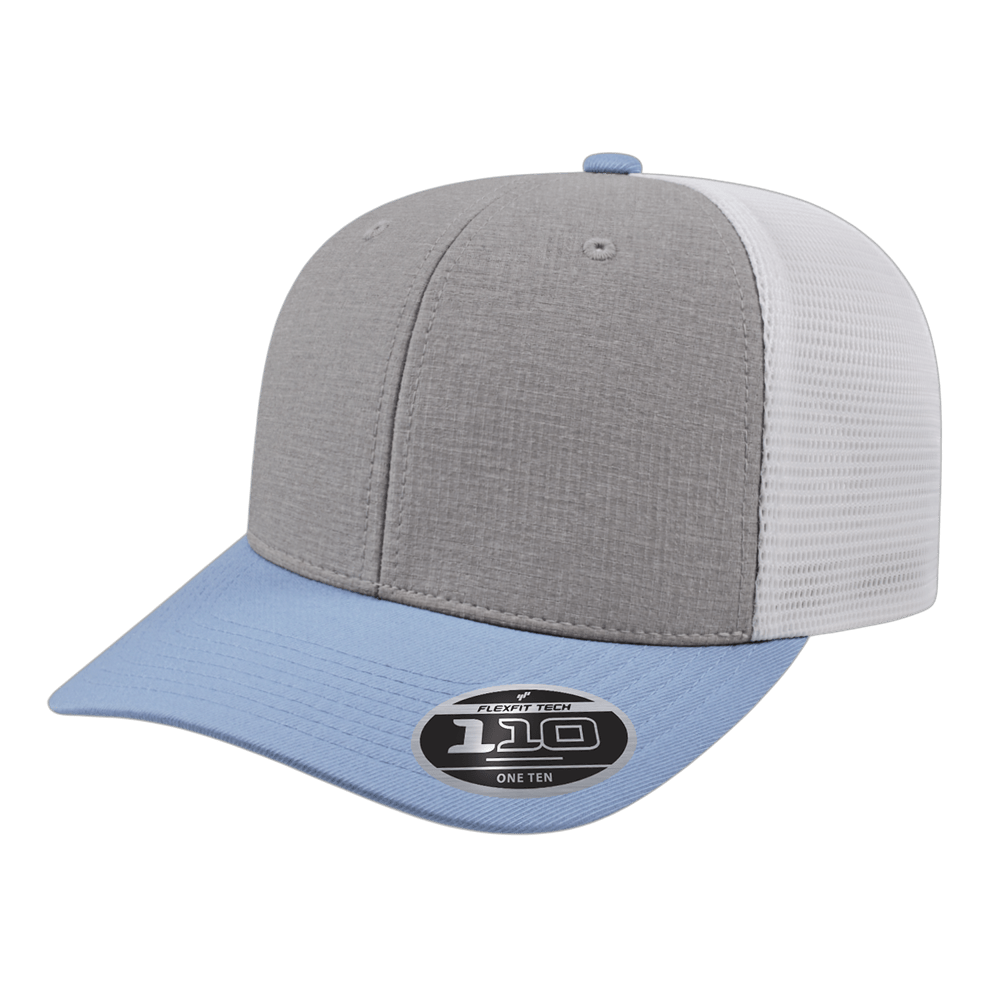 Cap America Flexfit 110® Mélange Trucker Cap i8509 Silver/Allure/White Standard