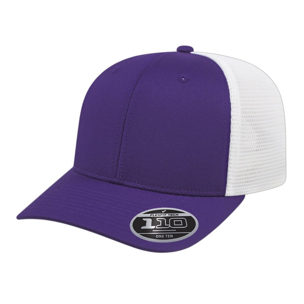 Cap America Flexfit 110® Premium Trucker Cap i8502 Purple/White Standard Caps