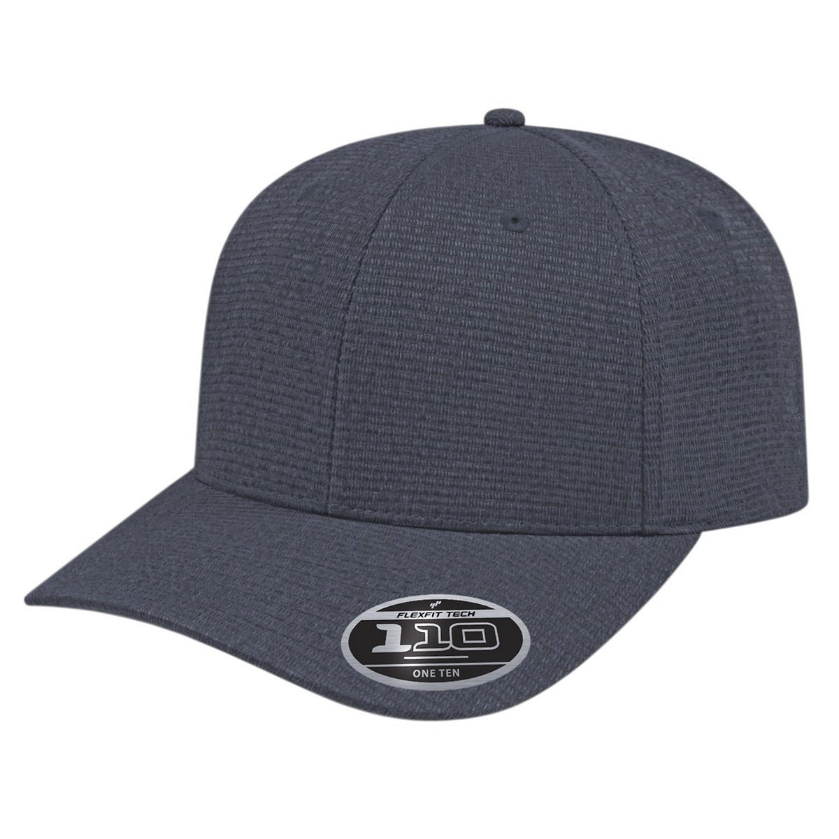 Cap America Flexfit 110® Ribbed Tri - Blend Full Fabric Cap i8526 Heather Navy Standard