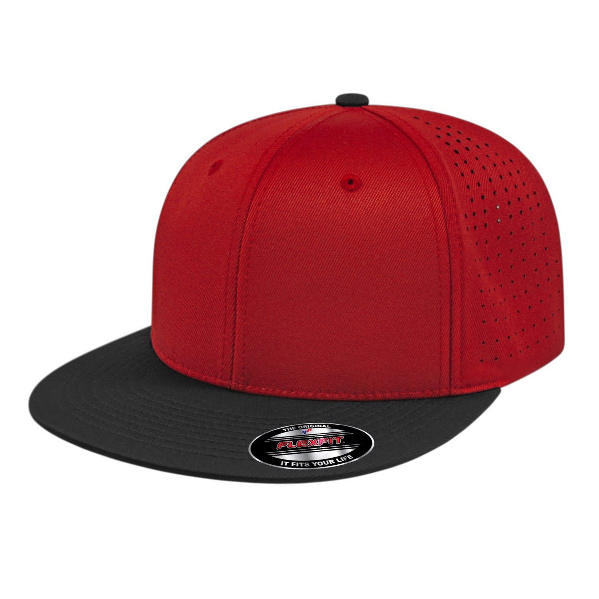 Cap America Flexfit® Perforated Performance Cap i8503 Red/Black S/M Caps