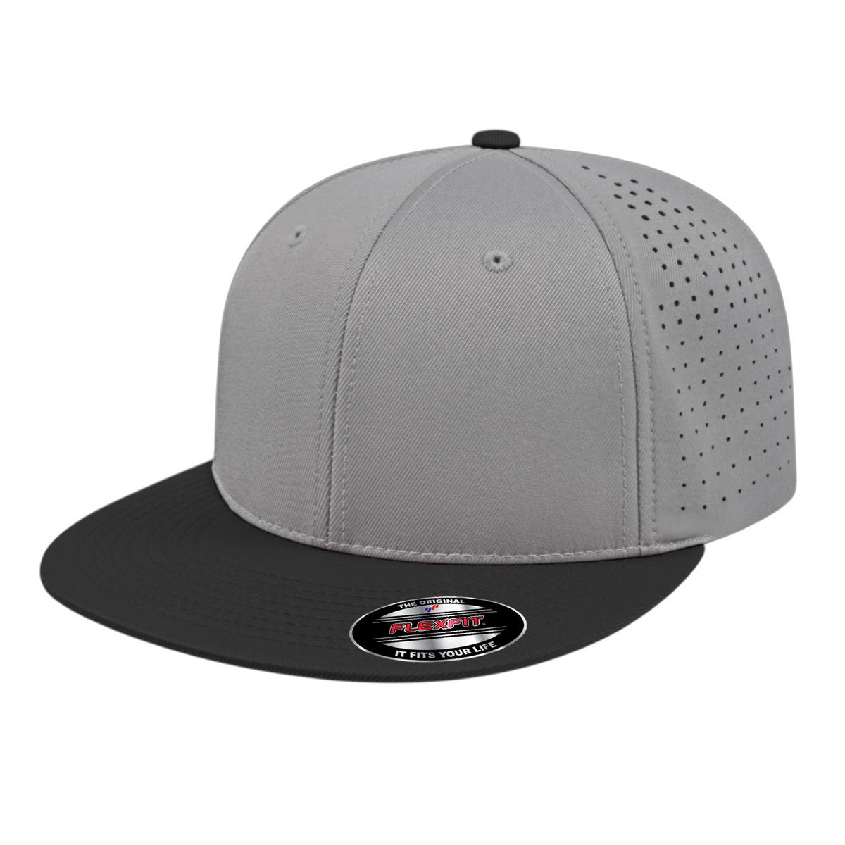 Cap America Flexfit® Perforated Performance Cap i8503 Silver/Black XXL Caps