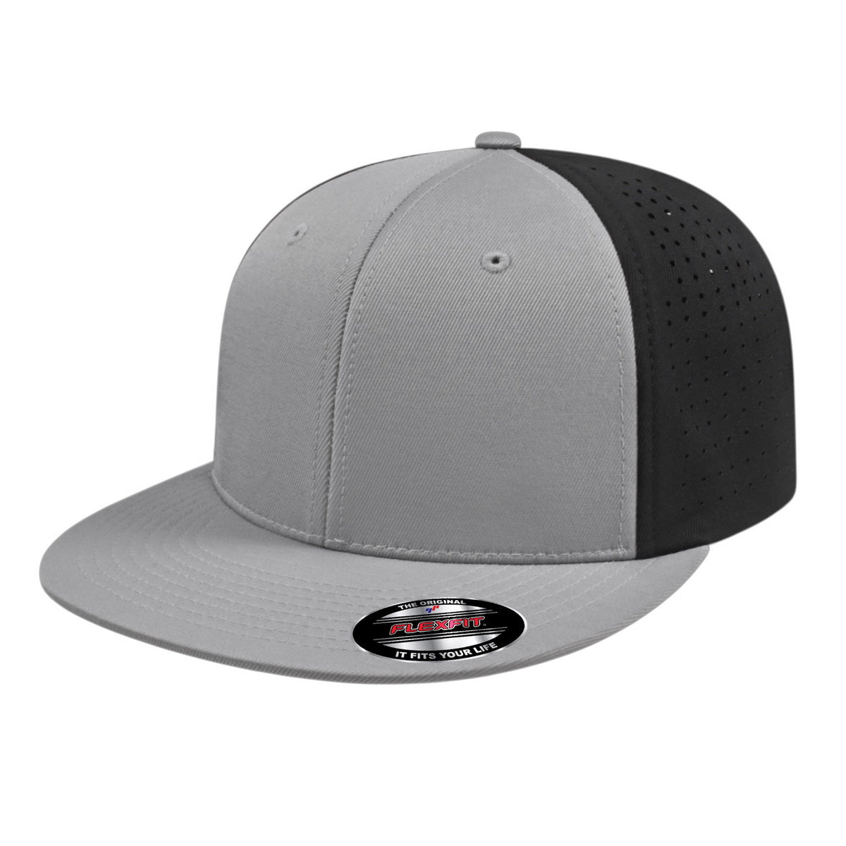 Cap America Flexfit® Perforated Performance Cap i8503 Silver/Silver/Black XXL Caps