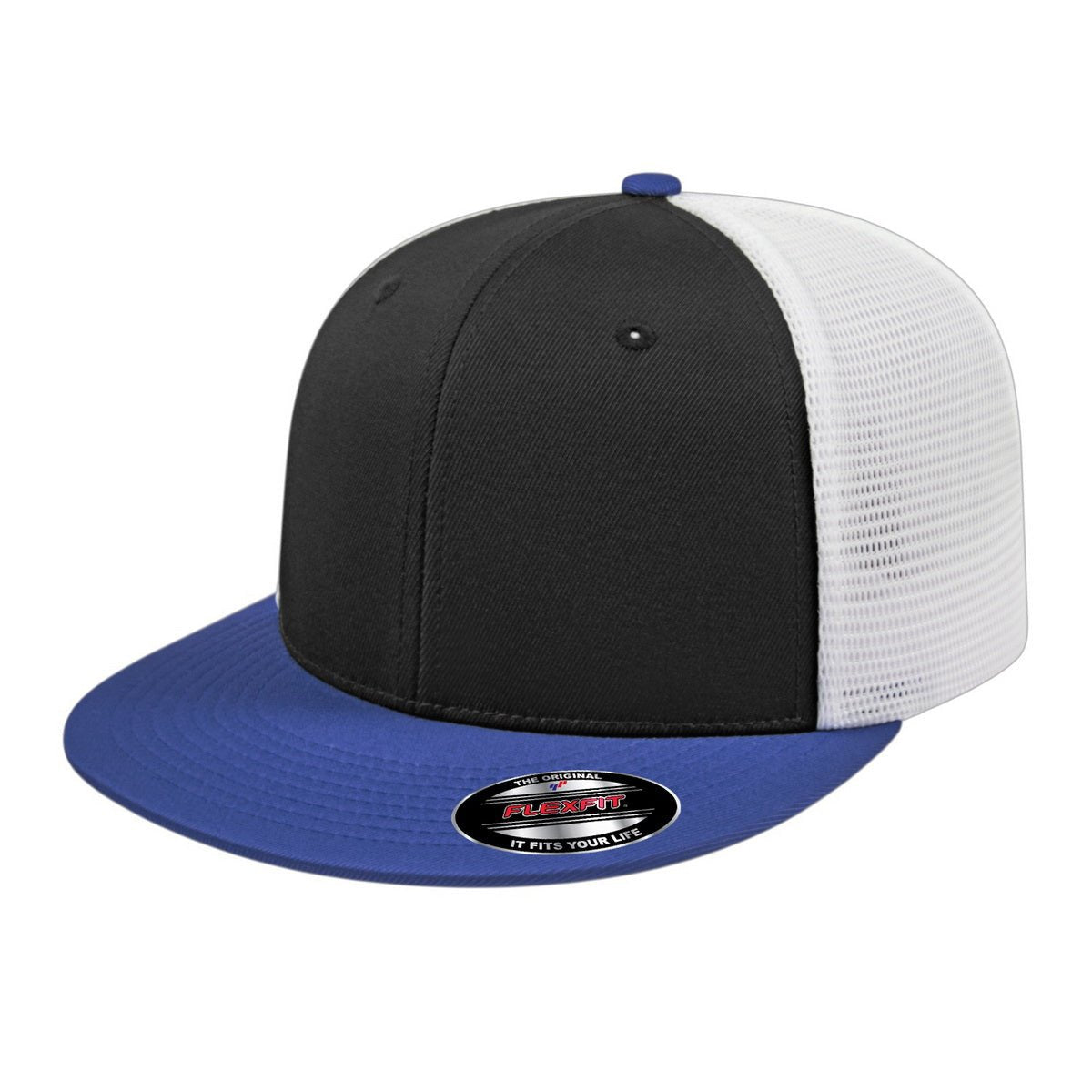 Cap America Flexfit® Performance Trucker Cap i8501 Black/Royal/White L/XL Caps