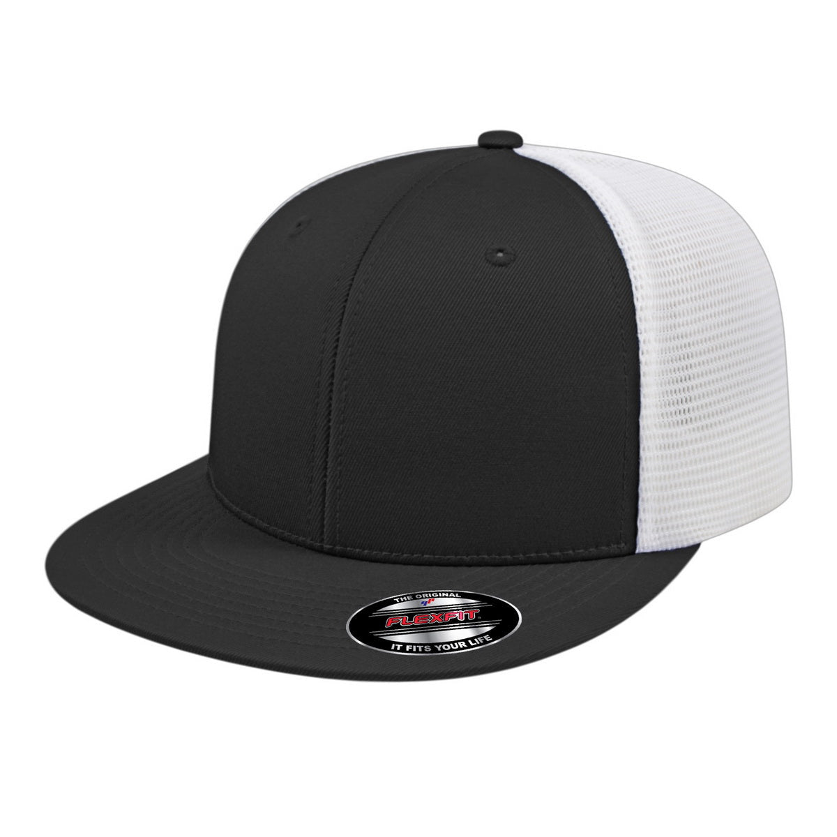 Cap America Flexfit® Performance Trucker Cap i8501 Black/White S/M Caps