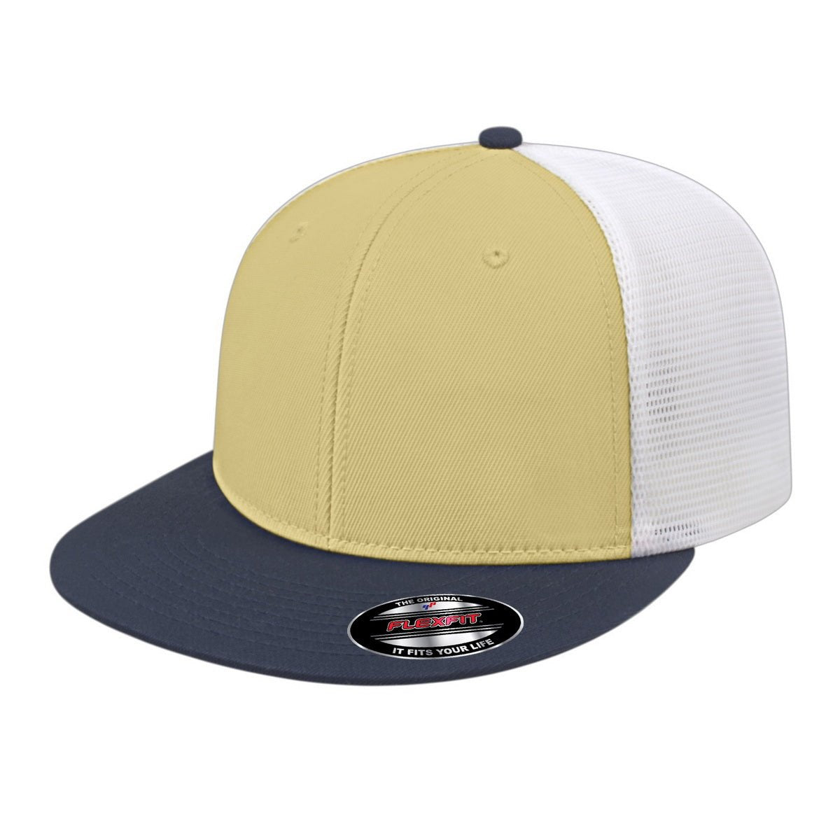 Cap America Flexfit® Performance Trucker Cap i8501 Vegas Gold/Navy/White XS Caps