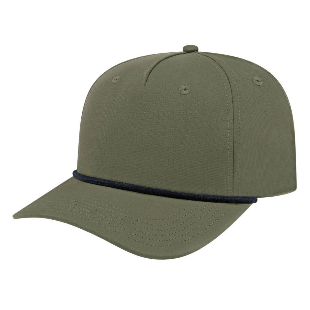 Cap America Icon Performance Rope Cap i7256 Olive with Black Rope Standard Caps