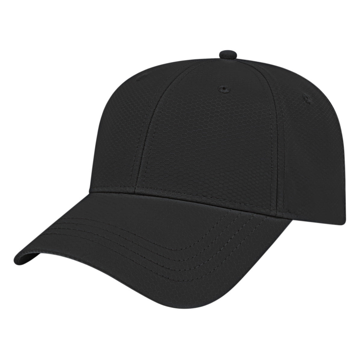 Cap America Lightweight Polyester Performance Cap i7035 Black Standard