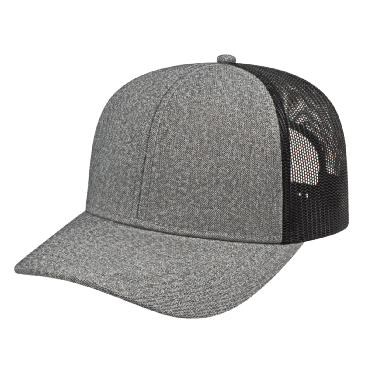 Cap America Premium Mélange Trucker Cap i8518 Gray/Black Standard