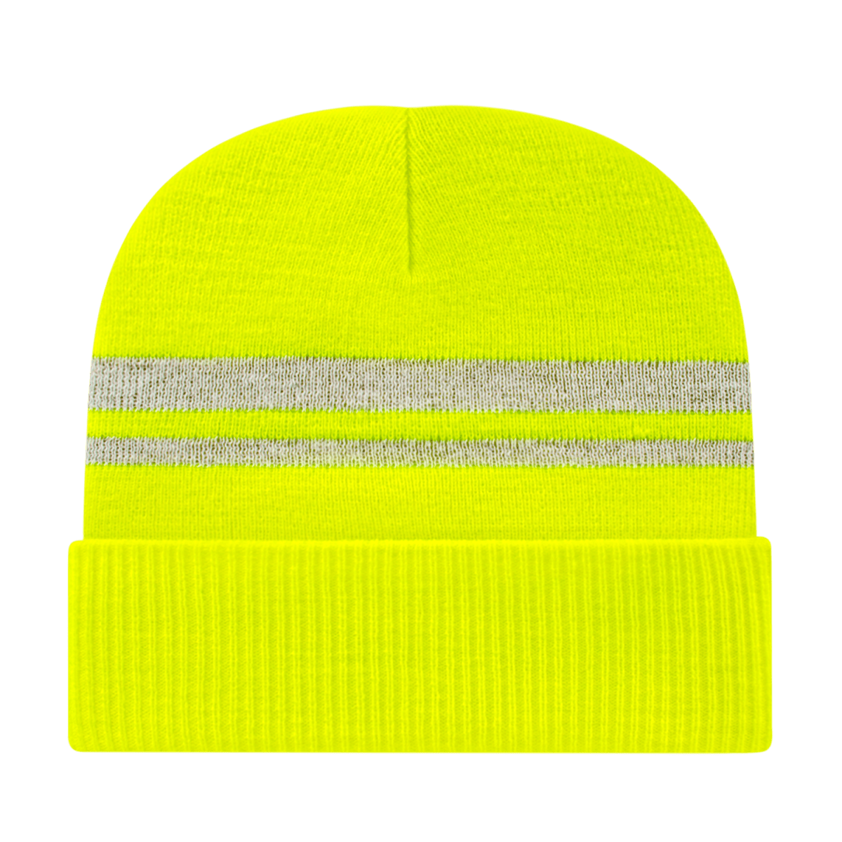Cap America Reflective Knit Cap with Cuff iK59 Hi - Vis Yellow Standard
