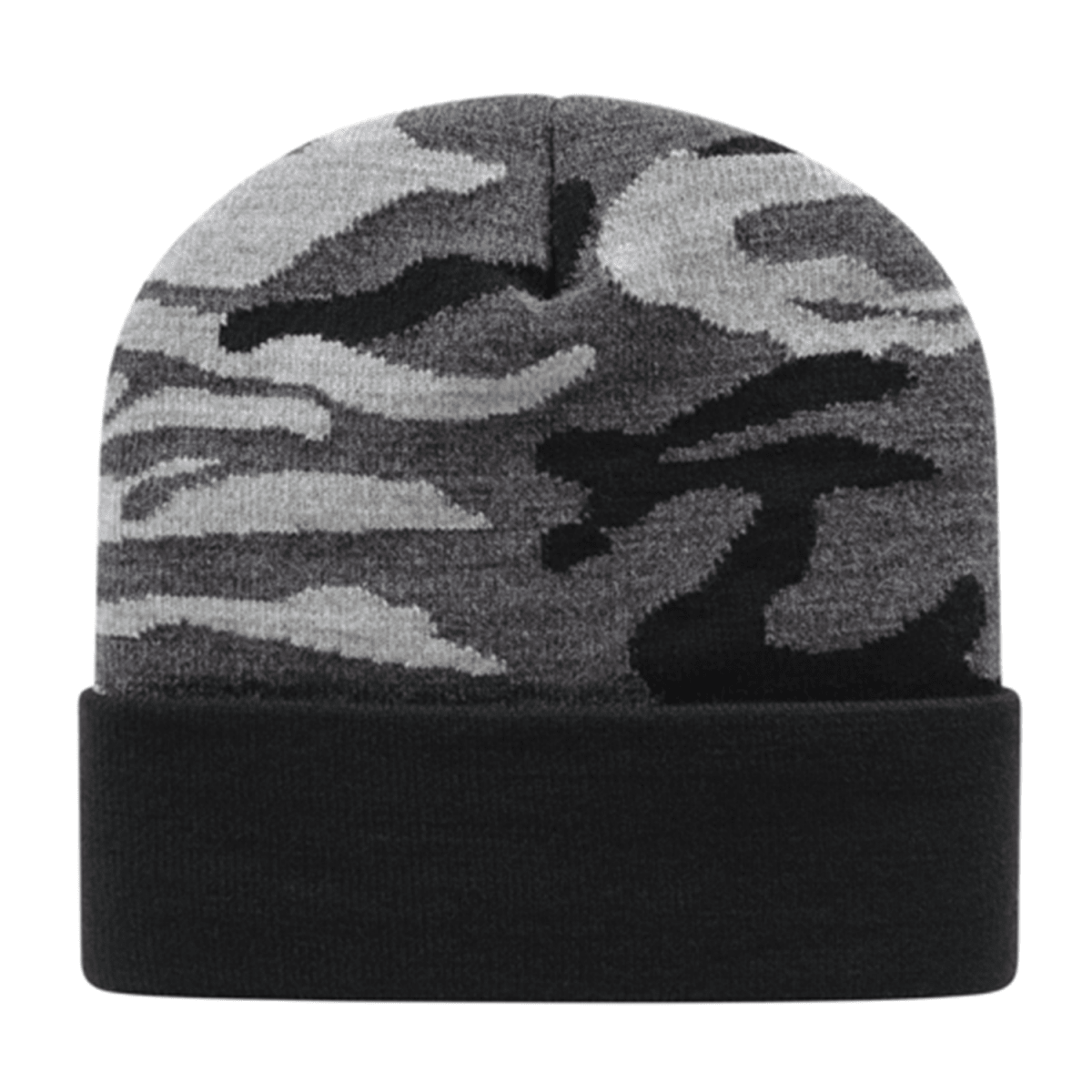 Cap America Urban Camouflage Knit Cap with Solid Color Cuff RKUC12 Urban Camo Standard