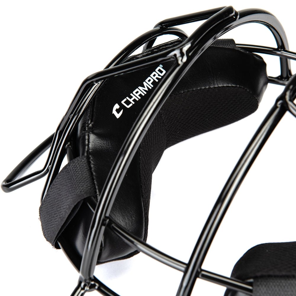 Champro Adult Umpire Mask - Lightweight - 18 oz | Champro CM72 BLACK Standard Baseball & Softball Protective Gear
