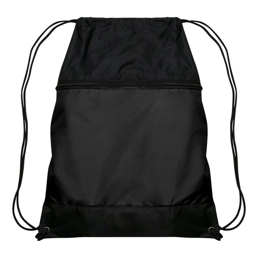 Champro Drawstring Bag w/Zipper Pocket | Champro E73 - BLACK Standard Luggage Straps