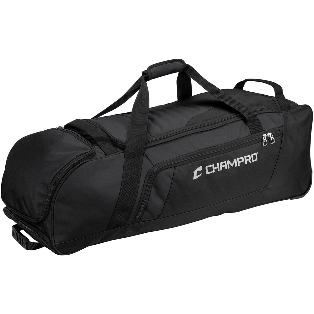 Champro E92 Catcher's Roller Bag - Wheeled Baseball Equipment Bag BLACK Standard Bags & Totes